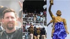 ’میسی، شعیب ملک کے مجسمے کا افتتاح کرنے کولکتہ آئے ہیں:‘ سٹار فٹبالر کی انڈیا آمد پر ’بدنظمی‘ اور سوشل میڈیا پر جاری تنقید