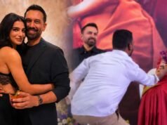 Samantha blushes as fan goes on one knee in front of her husband