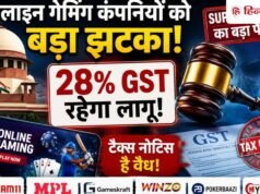 ऑनलाइन गेमिंग कंपनियों को सुप्रीम कोर्ट से बड़ा झटका! 28% GST पर लगी मुहर, देना होगा ₹2.30 लाख करोड़ टैक्स