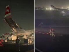 Loud bang, flames: Aviation probe details SWISS flight engine failure in Delhi
