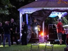 Suspect still at large after 12 shot at US festival