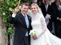 Peter Phillips and Harriet Sperling honoured Queen Elizabeth with floral tributes