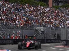 Ferrari firing at first practice in Monaco Grand Prix