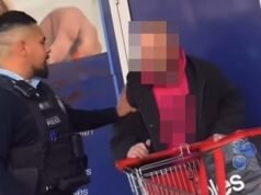 ‘F**king go bro’: Tense moment cop allegedly shoves homeless man in Sydney’s west