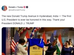 Unprecedented honour, Trump thanks India after Hyderabad names road after him