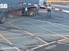 Wild footage captures moment train slams into stranded B-double truck in Qld, no calls for help received