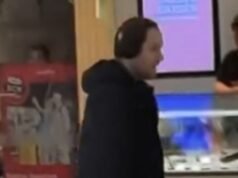 Chilling footage captures man pacing Melbourne shopping centre while carrying knife