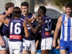 Dockers keep rolling with record thrashing of Kangaroos