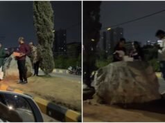 Hyderabad man spots people cutting cakes on divider in bizarre birthday celebration