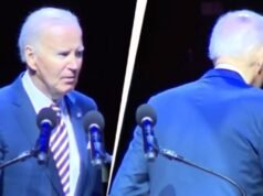 Video: Biden tears into ‘loser’ Trump, then struggles to find way off stage