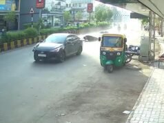 Caught on CCTV: Gujarat teen crashes car into scooter, throws rider into air
