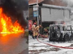 കളമശ്ശേരിയില് ഓടിക്കൊണ്ടിരുന്ന ഥാര് കത്തി നശിച്ചു; യാത്രക്കാര് സുരക്ഷിതര്