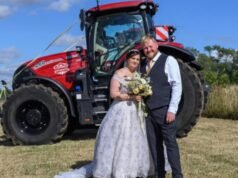 Clarkson’s Farm star Kaleb Cooper marries his long-term partner in country wedding