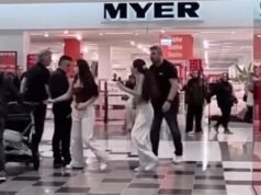 Wild brawl erupts at Bankstown Central shopping centre when loss prevention officer allegedly approached women about stolen item