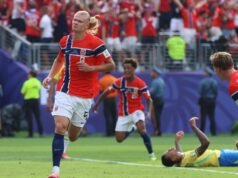 Haaland drives Norway past Brazil and into last eight