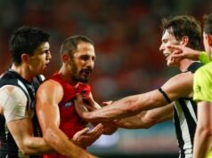 Collingwood defender Brayden Maynard learns fate for umpire push against Gold Coast