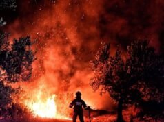 Evacuations as crews fight fire northwest of Athens