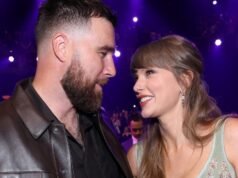 Taylor Swift and Travis Kelce flash wedding rings while thousands of miles apart