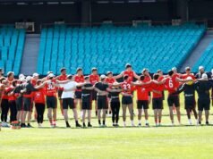 Sydney Swans chairman Andrew Pridham and CEO Matthew Pavlich release letter to community