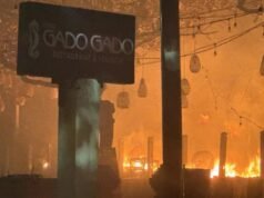 Fire in Gado Gado Seminyak Bali: Out of control flames destroy restaurant Chez Gado Gado