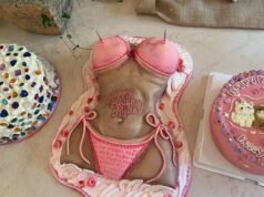 Kylie Jenner turns 29 in pink latex dress with bikini cake at lavish ‘Kitty Kylie’ themed birthday bash