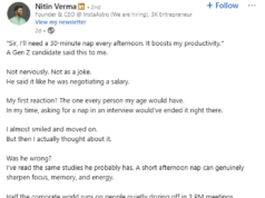 Gen Z candidate’s bold request leaves founder questioning what productivity means