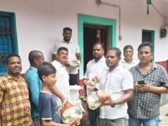 ଭଦ୍ରକ ଓ ତିହିଡି ଠିକାଦାର ସଂଘ ପକ୍ଷରୁ ବିପନ୍ନଙ୍କୁ ଶୁଖିଲା ଖାଦ୍ୟ ବଣ୍ଟନ