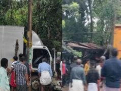 ചേലക്കോട് നിയന്ത്രണം വിട്ട മില്മ ടാങ്കര് ലോറി ഇടിച്ച് അപകടം; രണ്ട് മരണം