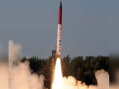India test-fires nuclear-capable Agni-4 ballistic missile off Odisha coast