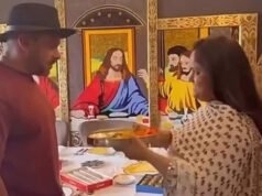 Watch: Arpita ties Rakhi to Salman Khan with Jesus in background