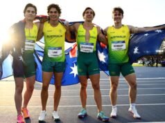 Bizarre ceremony ends Games for golden sprinters