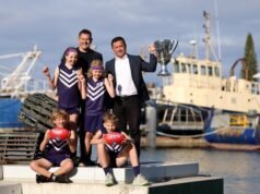 AFL premiership cup tour opens in the heart of Fremantle after stunning season produced by the Dockers