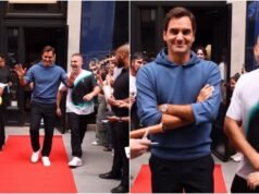 Roger Federer walks red carpet like a true legend, his shy reaction steals the show