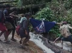 ഇടമലക്കുടിയില് പനി ബാധിച്ച ആദിവാസി യുവതിയെ ആശുപത്രിയിലെത്തിച്ചത് കിലോമീറ്ററുകളോളം ചുമന്ന്