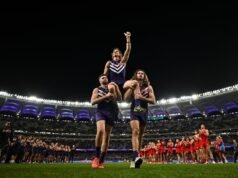 AFL grand final: Fremantle Dockers great Nat Fyfe heads up retiree motorcade