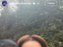 Actor Radhika, Trisha’s London selfie sparks buzz as CM Vijay flags off Ajith’s race
