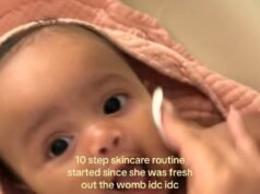 Sloan Byrd: Los Angeles-based influencer slammed for spruiking baby’s ‘10-step skin care routine’