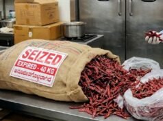 40 kg expired chillies seized, Bengaluru club kitchen shut after food safety raid