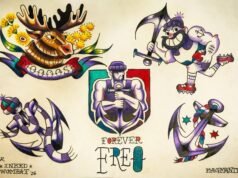 Fremantle frenzy drives business for tattoo artist Nathan Richards as Dockers fans predict flag success