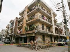 Four-storey Delhi building evacuated after sudden tilt, MCD inspects structure