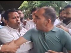 Delhi cop assaulted at AAP’s slap row protest, MLA Jarnail Singh seen in video