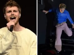 Alex Warren: US singer suffers tumble while performing on stage at Rod Laver Arena in Melbourne