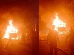 കോഴിക്കോട് കക്കട്ടില് ഇലക്ട്രിക് ലൈനില് തട്ടി ഓടിക്കൊണ്ടിരുന്ന ലോറിക്ക് തീപ്പിടിച്ചു