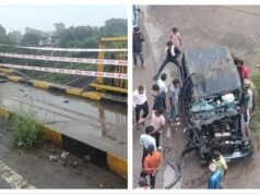 Speeding SUV loses control, plunges 25 feet from Indore flyover; 4 injured