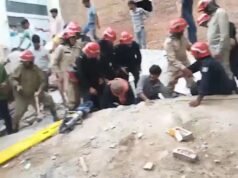 Video: Locals scramble to rescue man trapped in Delhi’s Satya Niketan building collapse
