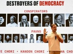 വോട്ടുകൾ ചോർത്തി, ഭരണഘടന തകർത്തു; ഗ്യാനേഷ് കുമാർ ഉടന് രാജിവെക്കണം – രാഹുല് ഗാന്ധി