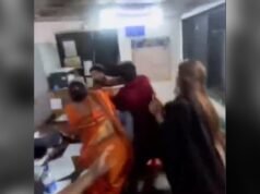 Women workers thrash Shiv Sena leader inside police station, assault caught on CCTV