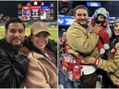 US woman filmed carrying baby, 3 plates of food at game breaks silence on viral clip
