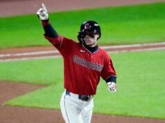Aussie’s landmark homer in vain as Rays level series