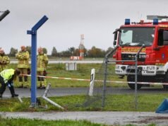 Two turn themselves as fence breached at German airport
